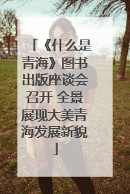 《什么是青海》图书出版座谈会召开 全景展现大美青海发展新貌