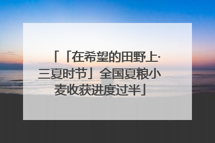 「在希望的田野上·三夏时节」全国夏粮小麦收获进度过半