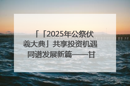 「2025年公祭伏羲大典」共享投资机遇 同谱发展新篇——甘肃省文旅产业链招商引资推介会侧记