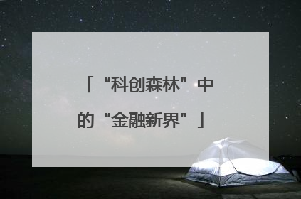 “科创森林”中的“金融新界”