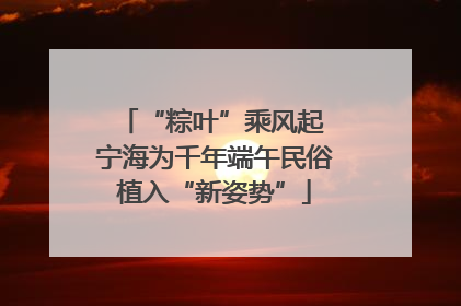 “粽叶”乘风起 宁海为千年端午民俗植入“新姿势”