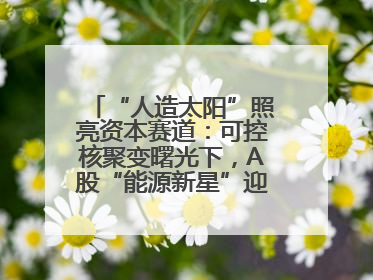 “人造太阳”照亮资本赛道：可控核聚变曙光下，A股“能源新星”迎来成色考验