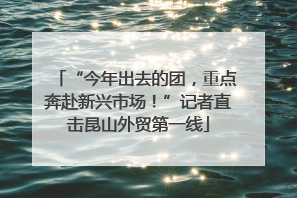 “今年出去的团，重点奔赴新兴市场！”记者直击昆山外贸第一线