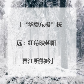 “华夏东极”抚远：红莓映朝阳 界江听熊吟