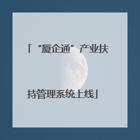 “厦企通”产业扶持管理系统上线