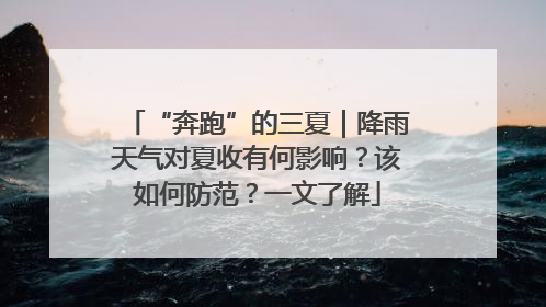 “奔跑”的三夏｜降雨天气对夏收有何影响？该如何防范？一文了解