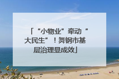 “小物业”牵动“大民生”！舞钢市基层治理显成效