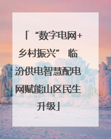 “数字电网+乡村振兴” 临汾供电智慧配电网赋能山区民生升级