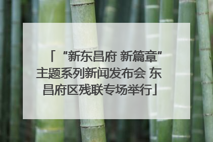 “新东昌府 新篇章”主题系列新闻发布会 东昌府区残联专场举行