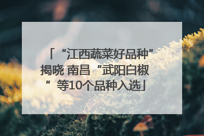 “江西蔬菜好品种”揭晓 南昌“武阳白椒”等10个品种入选