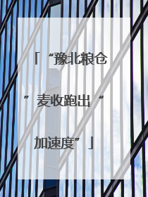 “豫北粮仓”麦收跑出“加速度”