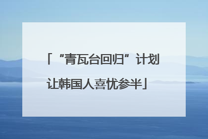 “青瓦台回归”计划让韩国人喜忧参半