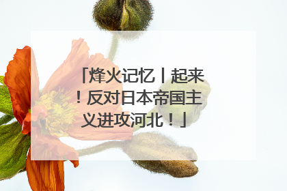 烽火记忆丨起来！反对日本帝国主义进攻河北！