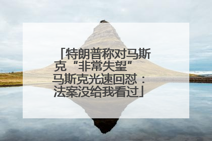 特朗普称对马斯克“非常失望” 马斯克光速回怼：法案没给我看过