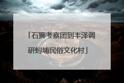 石狮考察团到丰泽调研蟳埔民俗文化村