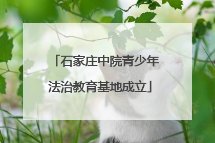 石家庄中院青少年法治教育基地成立