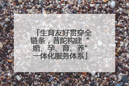 生育友好贯穿全链条，普陀构建“婚、孕、育、养”一体化服务体系