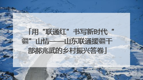 用“联通红”书写新时代“疆”山情——山东联通援疆干部郝兆武的乡村振兴答卷