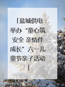盐城供电：举办“童心筑安全 亲情伴成长”六一儿童节亲子活动
