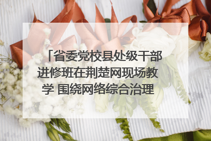 省委党校县处级干部进修班在荆楚网现场教学 围绕网络综合治理工作展开交流