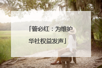 管必红：为维护华社权益发声