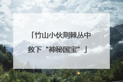竹山小伙荆棘丛中救下“神秘国宝”