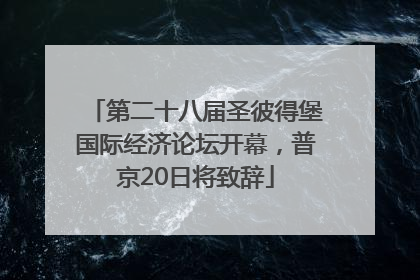 第二十八届圣彼得堡国际经济论坛开幕，普京20日将致辞
