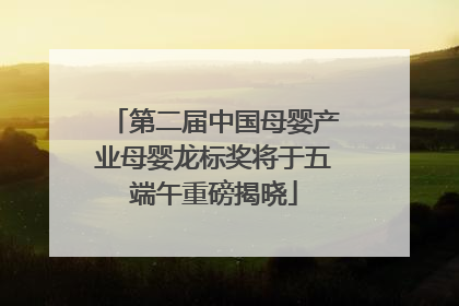 第二届中国母婴产业母婴龙标奖将于五端午重磅揭晓