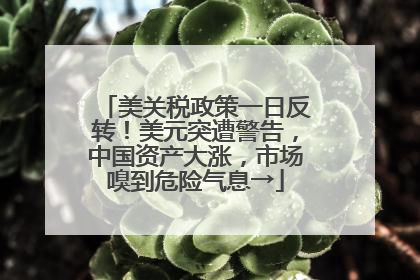 美关税政策一日反转！美元突遭警告，中国资产大涨，市场嗅到危险气息→