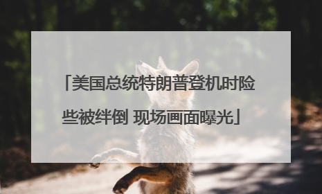 美国总统特朗普登机时险些被绊倒 现场画面曝光