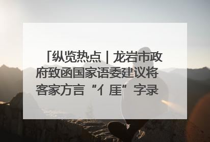 纵览热点｜龙岩市政府致函国家语委建议将客家方言“亻厓”字录入《新华字典》引发热议，当地回应