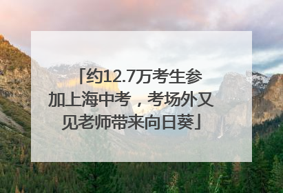 约12.7万考生参加上海中考，考场外又见老师带来向日葵