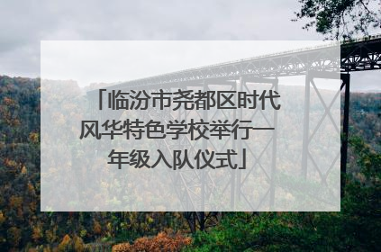 临汾市尧都区时代风华特色学校举行一年级入队仪式
