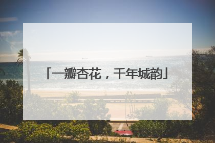 一瓣杏花，千年城韵
