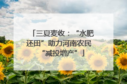 三夏麦收：“水肥还田”助力河南农民“减投增产”