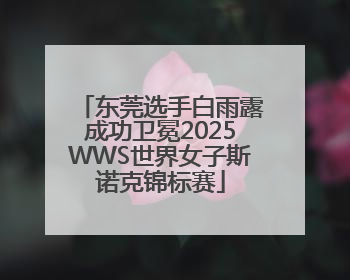 东莞选手白雨露成功卫冕2025WWS世界女子斯诺克锦标赛
