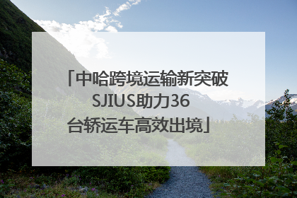 中哈跨境运输新突破 SJIUS助力36台轿运车高效出境