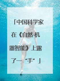 中国科学家在《自然·机器智能》上露了一“手”