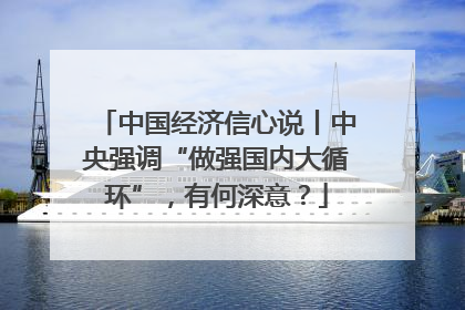 中国经济信心说丨中央强调“做强国内大循环”，有何深意？