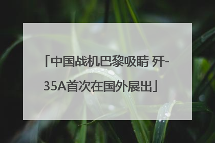 中国战机巴黎吸睛 歼-35A首次在国外展出