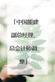 中国能建副总经理、总会计师调整