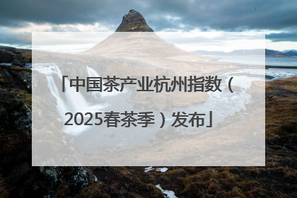 中国茶产业杭州指数（2025春茶季）发布