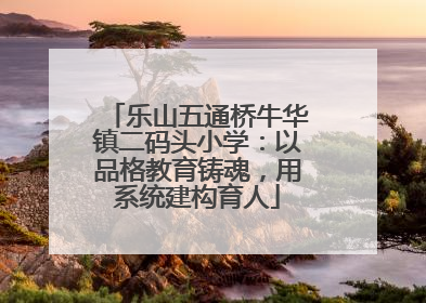 乐山五通桥牛华镇二码头小学：以品格教育铸魂，用系统建构育人