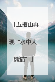 五指山再现“水中大熊猫”