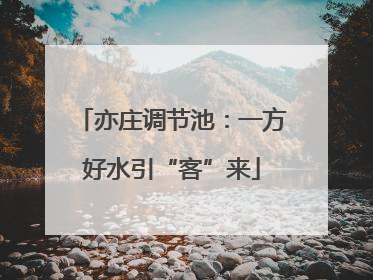 亦庄调节池：一方好水引“客”来