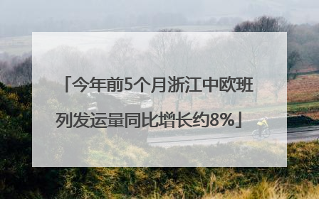 今年前5个月浙江中欧班列发运量同比增长约8%