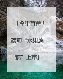 今年首茬！蔡甸“水果莲藕”上市
