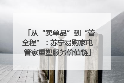 从“卖单品”到“管全程”：苏宁易购家电管家重塑服务价值链