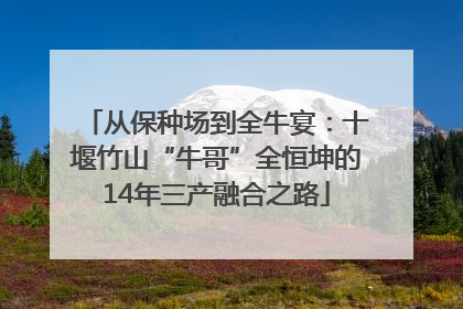 从保种场到全牛宴：十堰竹山“牛哥”全恒坤的14年三产融合之路
