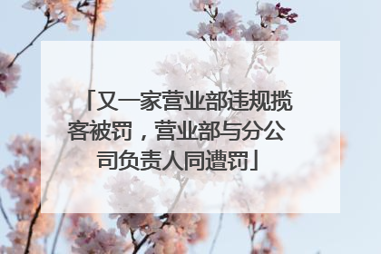 又一家营业部违规揽客被罚，营业部与分公司负责人同遭罚